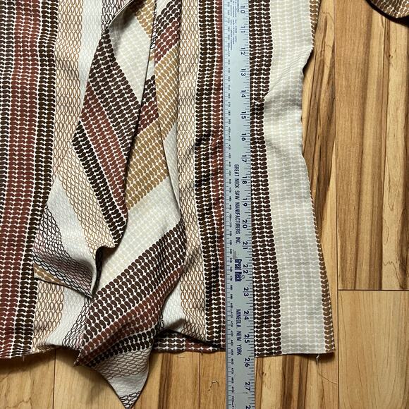 VINTAGE 60s Mod Scarf Shirt Lady Arrow Size Medium Earthtone Disco - Picture 4 of 7